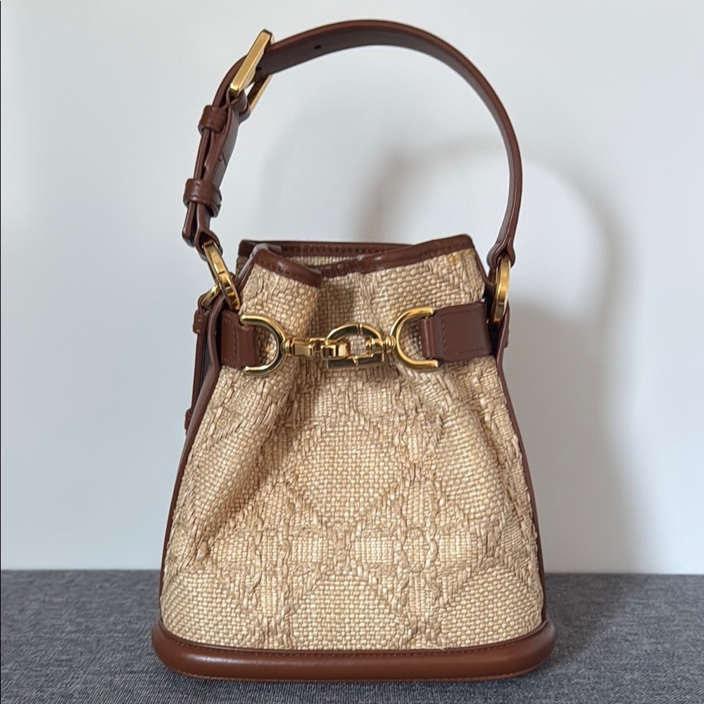 DIOR Raffia Calfskin Cannage Small C'est